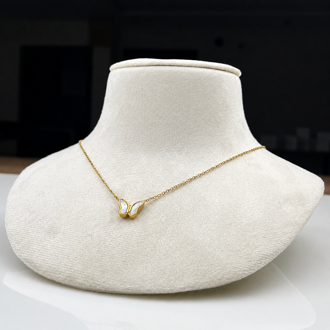 Gold Butterfly Necklace | Minimalist Pendant