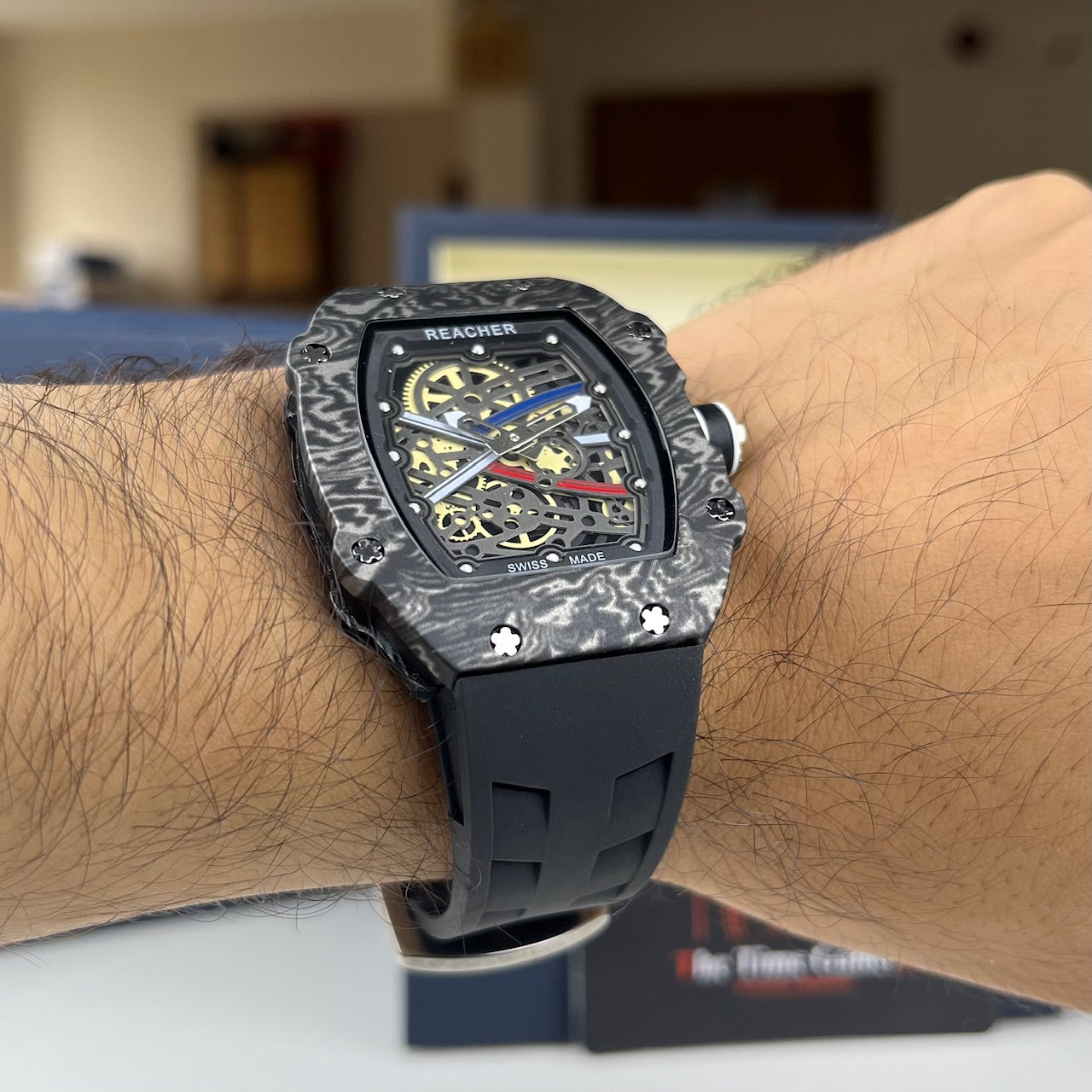 Stylish Silicone Rubber Strap Watch RE-3338