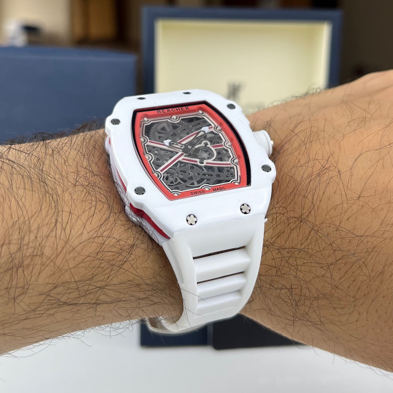 Stylish Silicone Rubber Strap Watch RE-3338