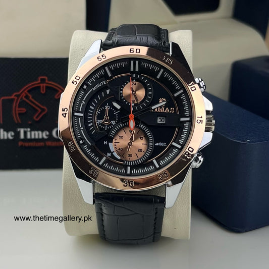 Stylish Leather Strap Watch TS-K6958