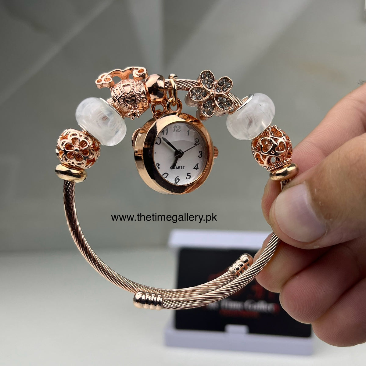 New Pandora Rose Gold Bracelet Watch with Crystal Accents PANDORA Watch Rose Gold Style 6768 RETIRED | Mercari main image 2