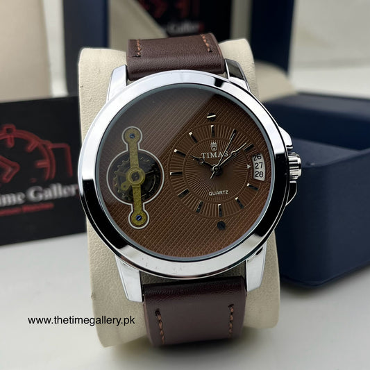 Stylish Leather Strap Watch TS-K71155
