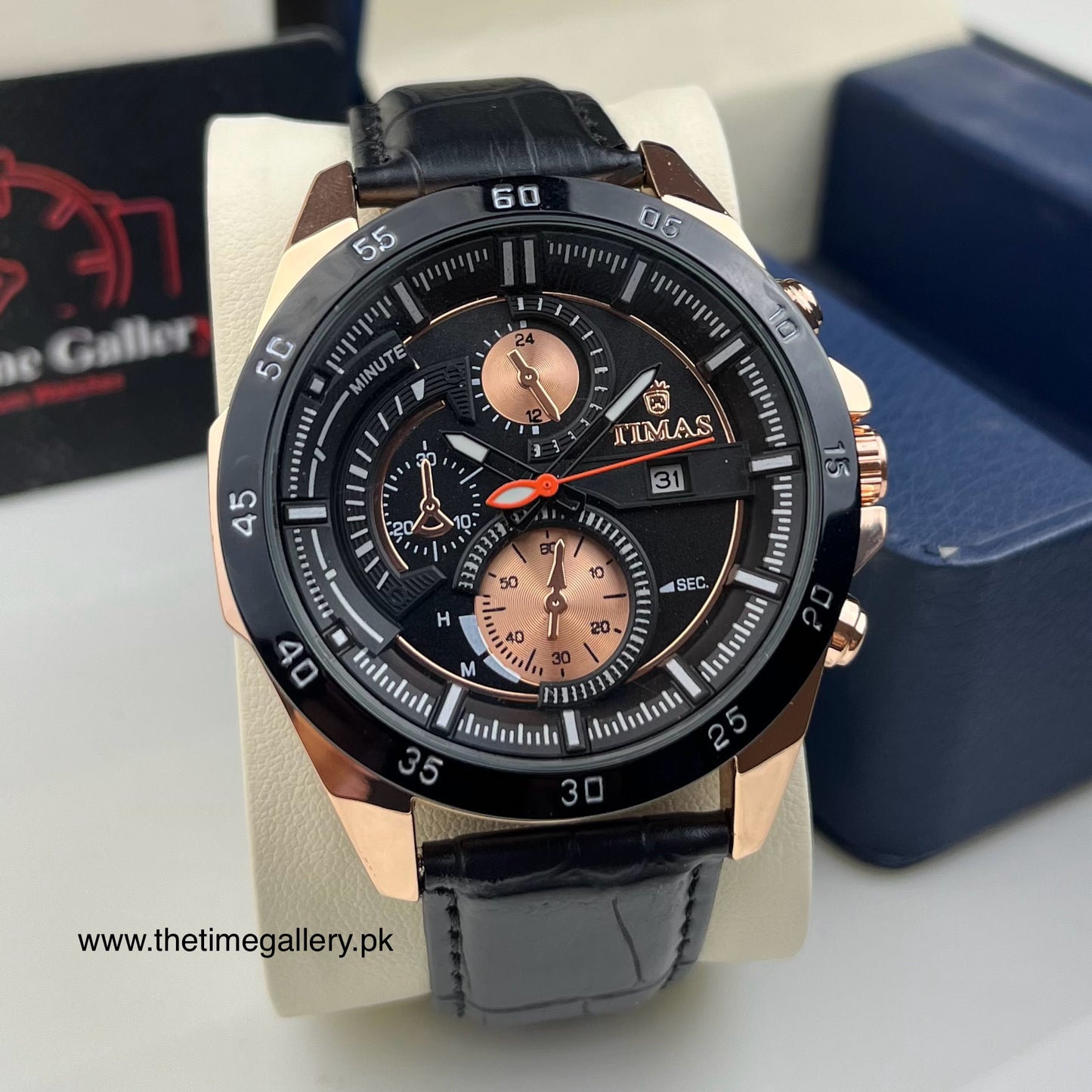 Stylish Leather Strap Watch TS-K6958