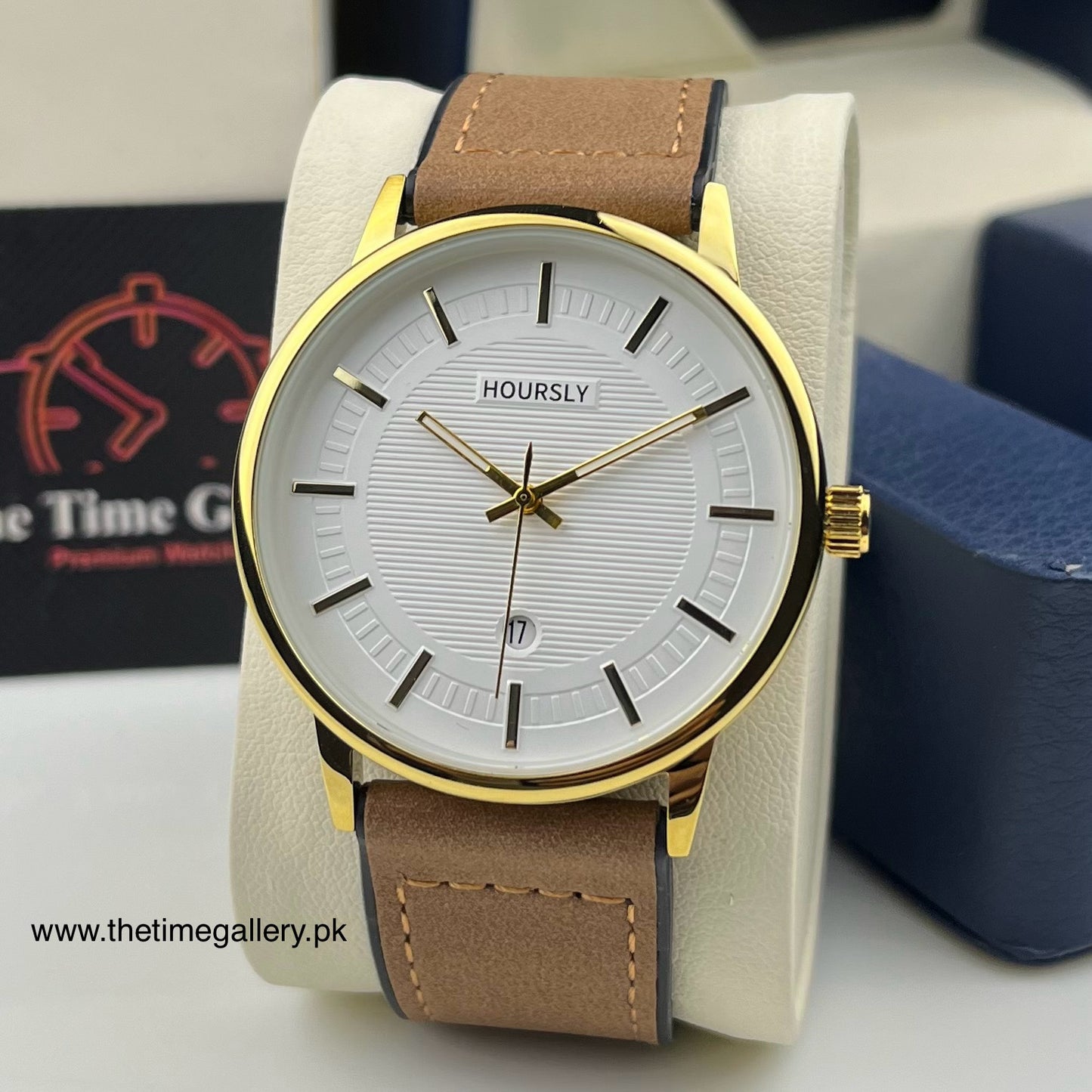 Stylish Leather Strap Watch HR-200